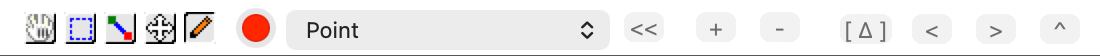 chart toolbar in Annotate mode, showing the Point/Line menu and the color well