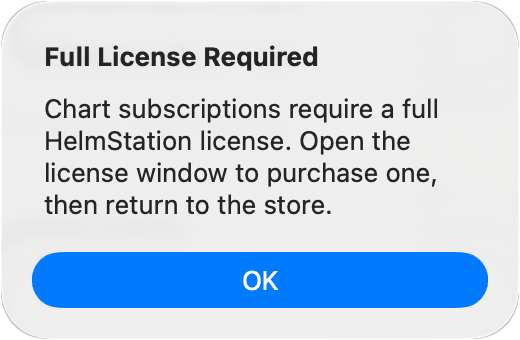 Full License Required alert