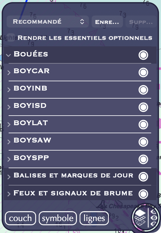 panneau en bas à droite sur la page symboles, un groupe déployé