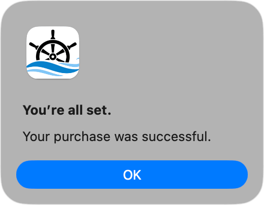 Confirmation d'achat d'Apple